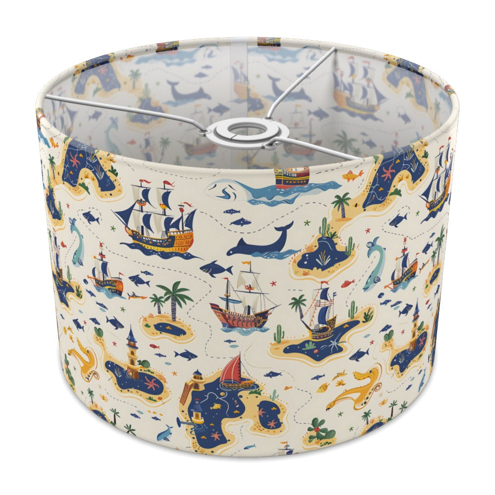 Sailing Ships and Whales lampshade - 30cm Ceiling