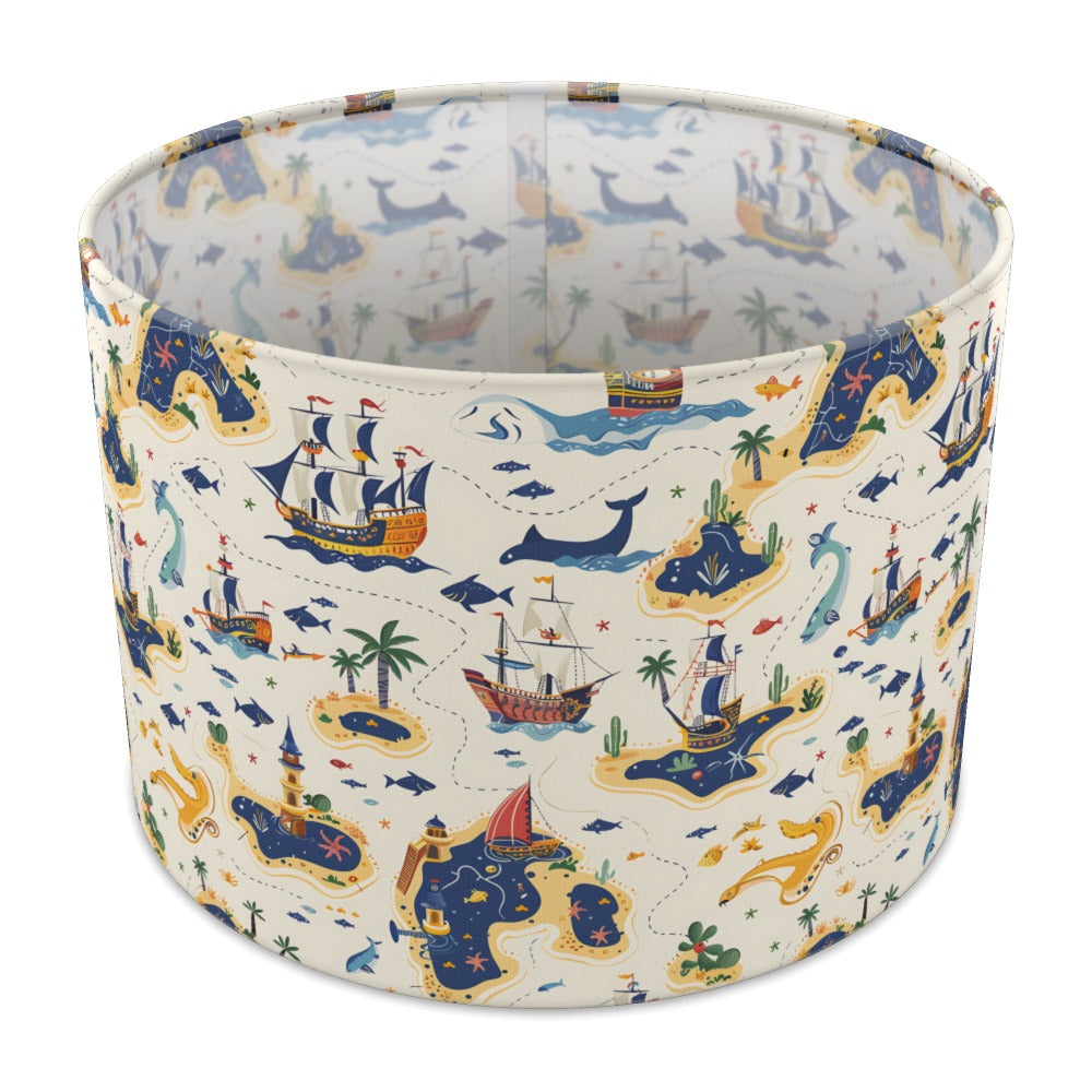 Sailing Ships and Whales lampshade - 30cm Table