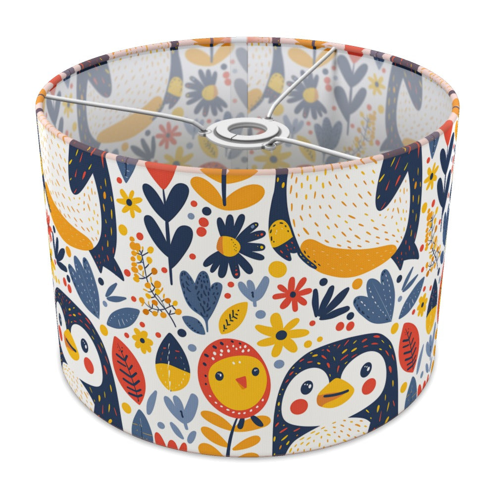Playful Penguins and Flowers lampshade - 30cm Ceiling