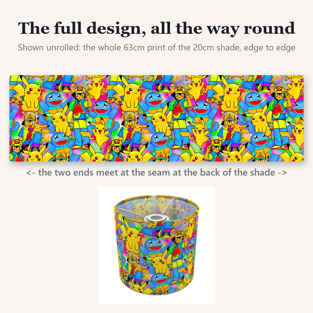 Bright Pok Mon Characters Pattern lampshade