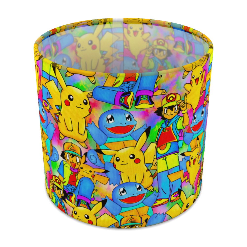 Bright Pok Mon Characters Pattern lampshade - 20cm Table