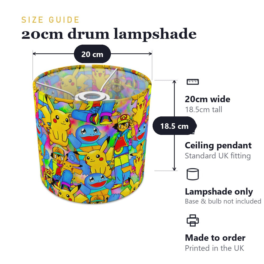 Bright Pok Mon Characters Pattern lampshade