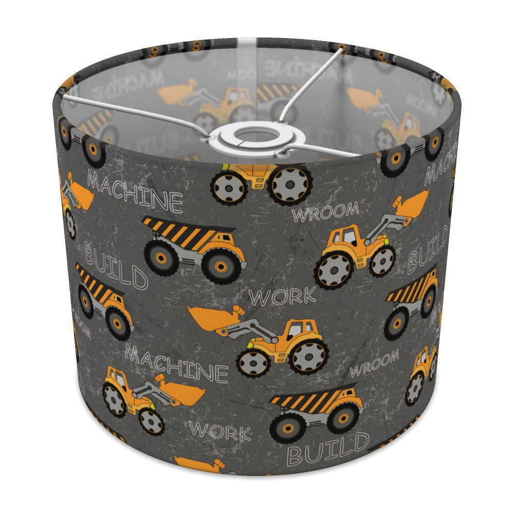 Construction Trucks Grey lampshade - 25cm Ceiling