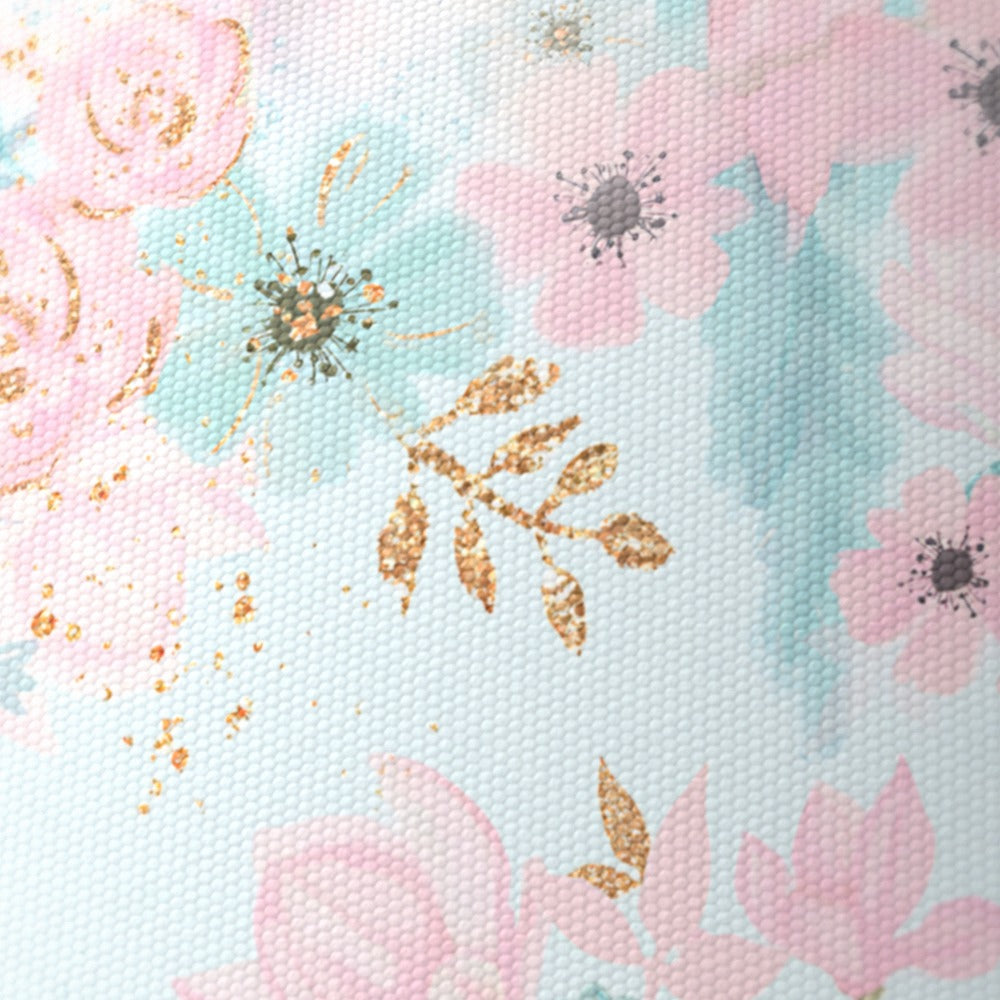Pink Unicorn and Gold Floral lampshade