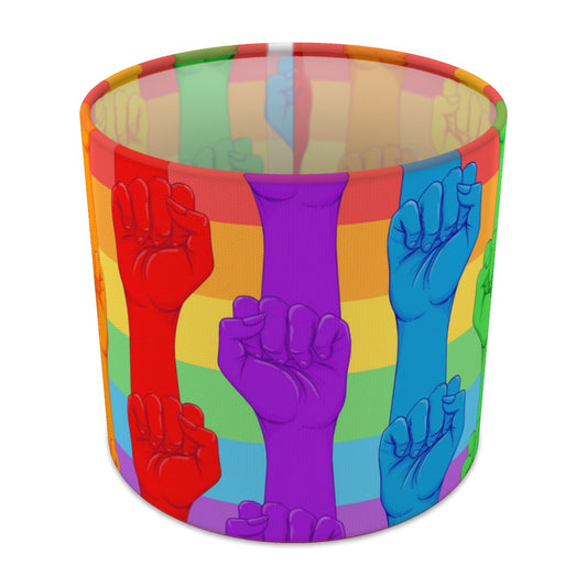 Rainbow Fist Pride lampshade - 20cm Table