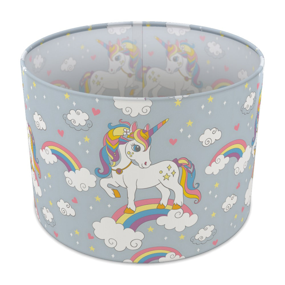 Enchanting Unicorn on Rainbow lampshade - 30cm Table