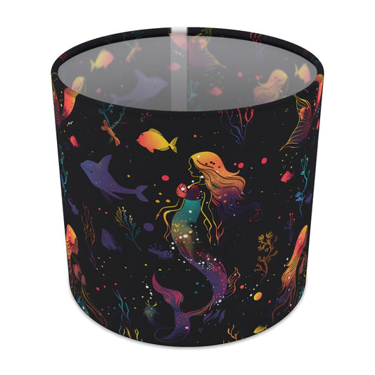 Colourful Mermaids and Fish lampshade - 20cm Table