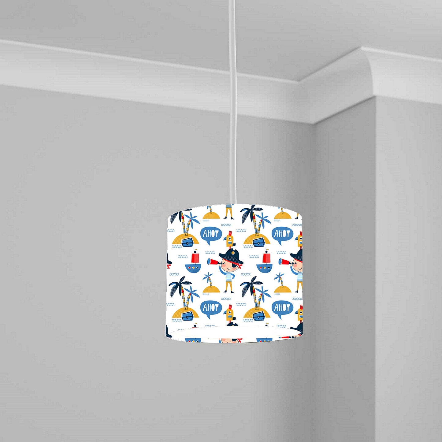 Pirate Adventure Ceiling Lampshade Lightshade for Nursery - 20cm x 18.5cm