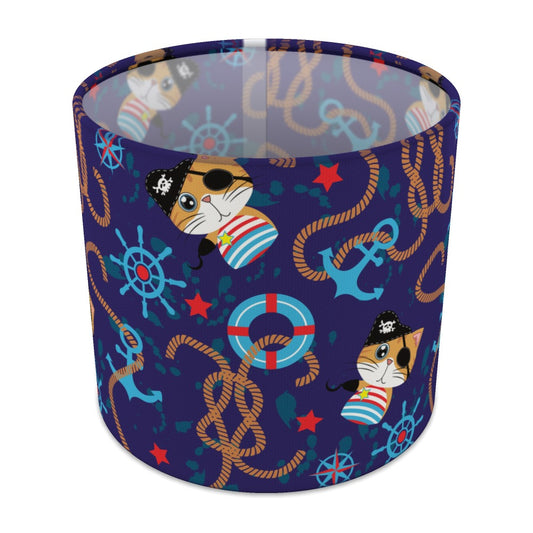 Nautical Pirate Cat Design lampshade - 20cm Table