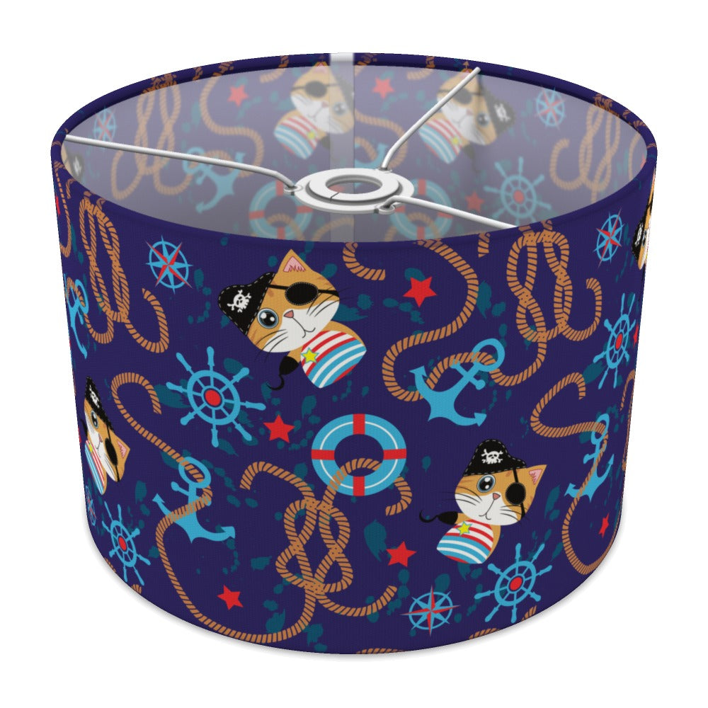 Nautical Pirate Cat Design lampshade - 30cm Ceiling