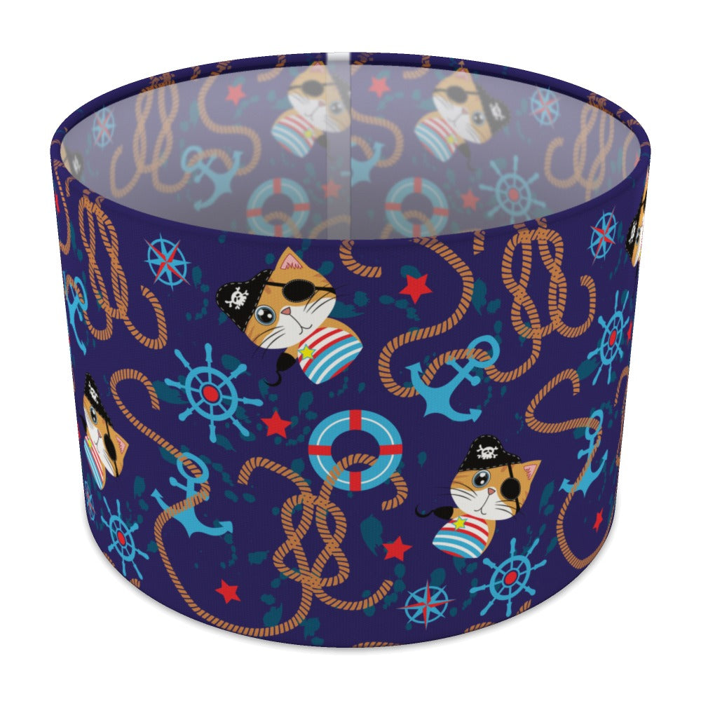 Nautical Pirate Cat Design lampshade - 30cm Table