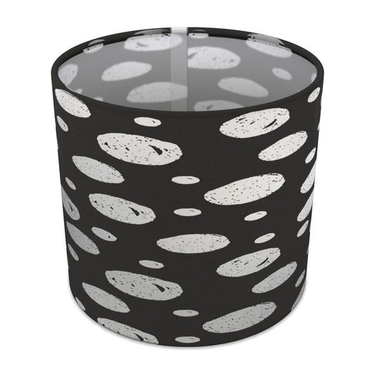 Silver Polkadot Pattern lampshade - 20cm Table