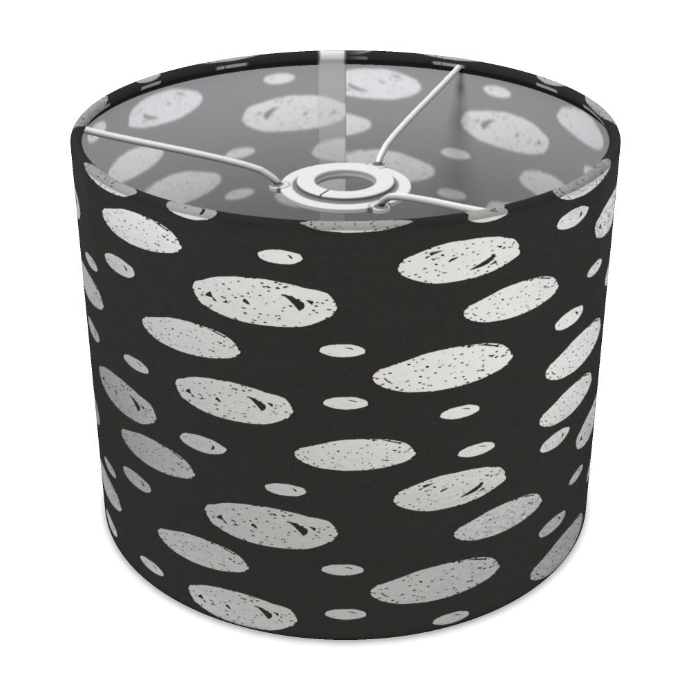 Silver Polkadot Pattern lampshade - 25cm Ceiling