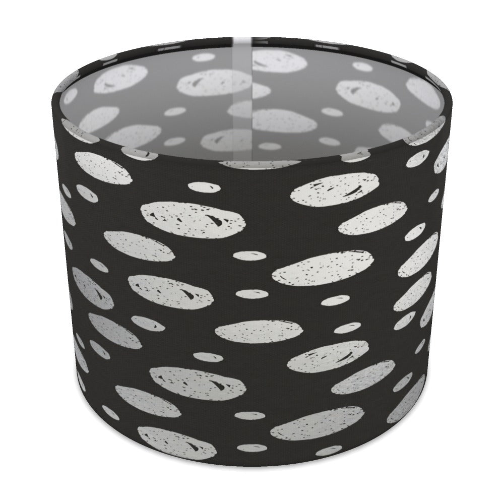 Silver Polkadot Pattern lampshade - 25cm Table