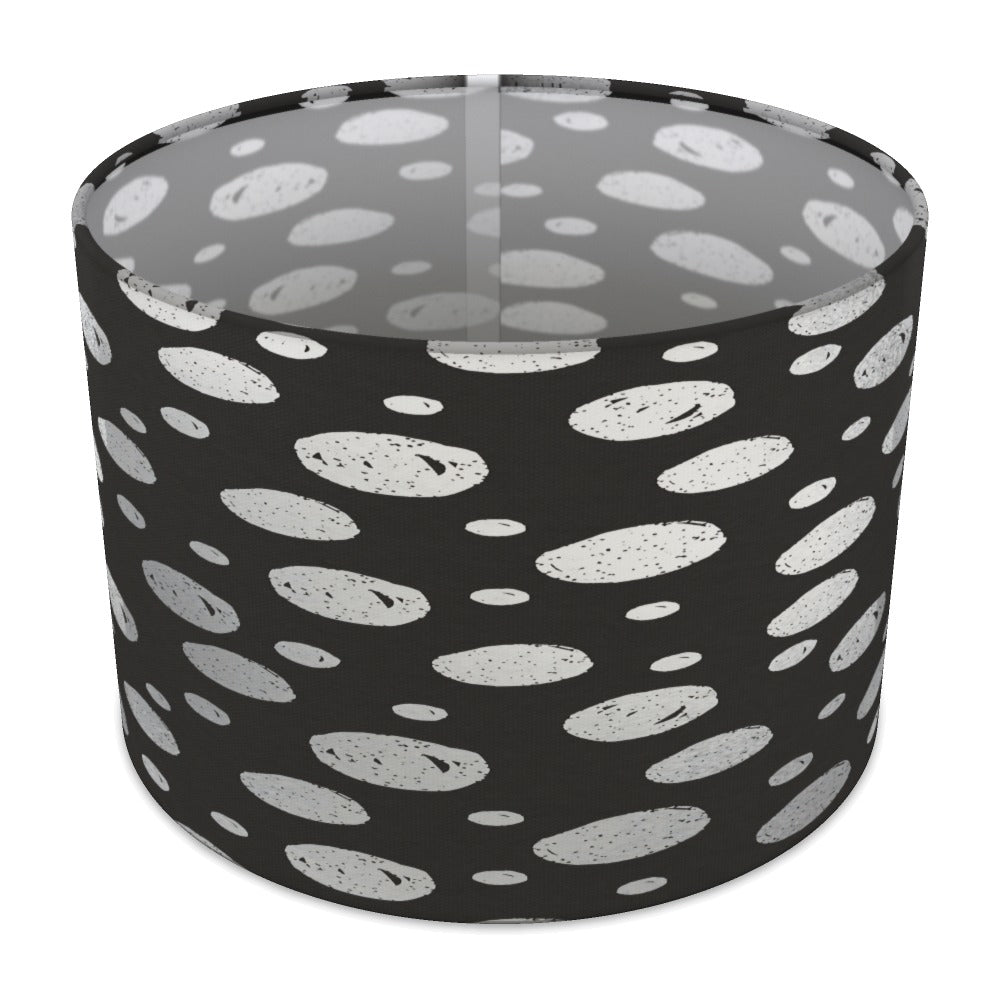 Silver Polkadot Pattern lampshade - 30cm Table