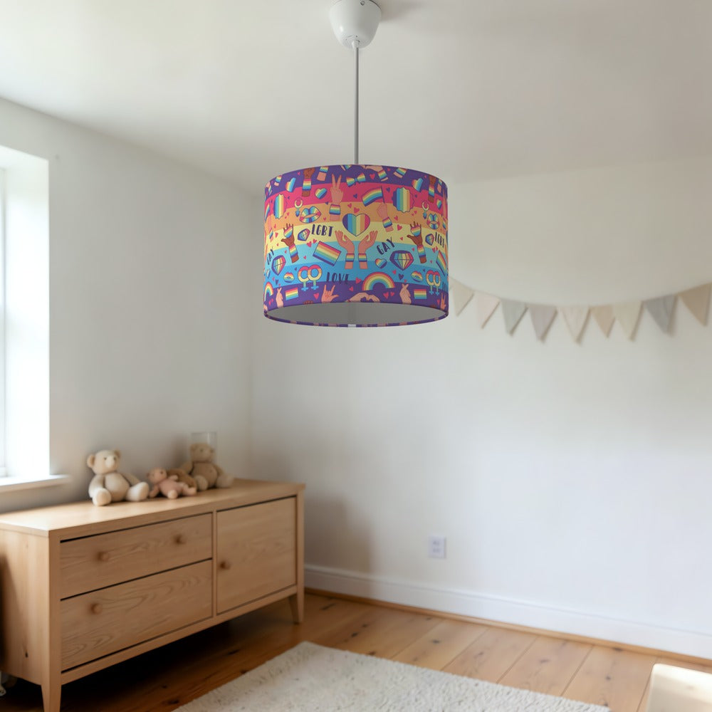 Vibrant Lgbt Rainbow Pride lampshade