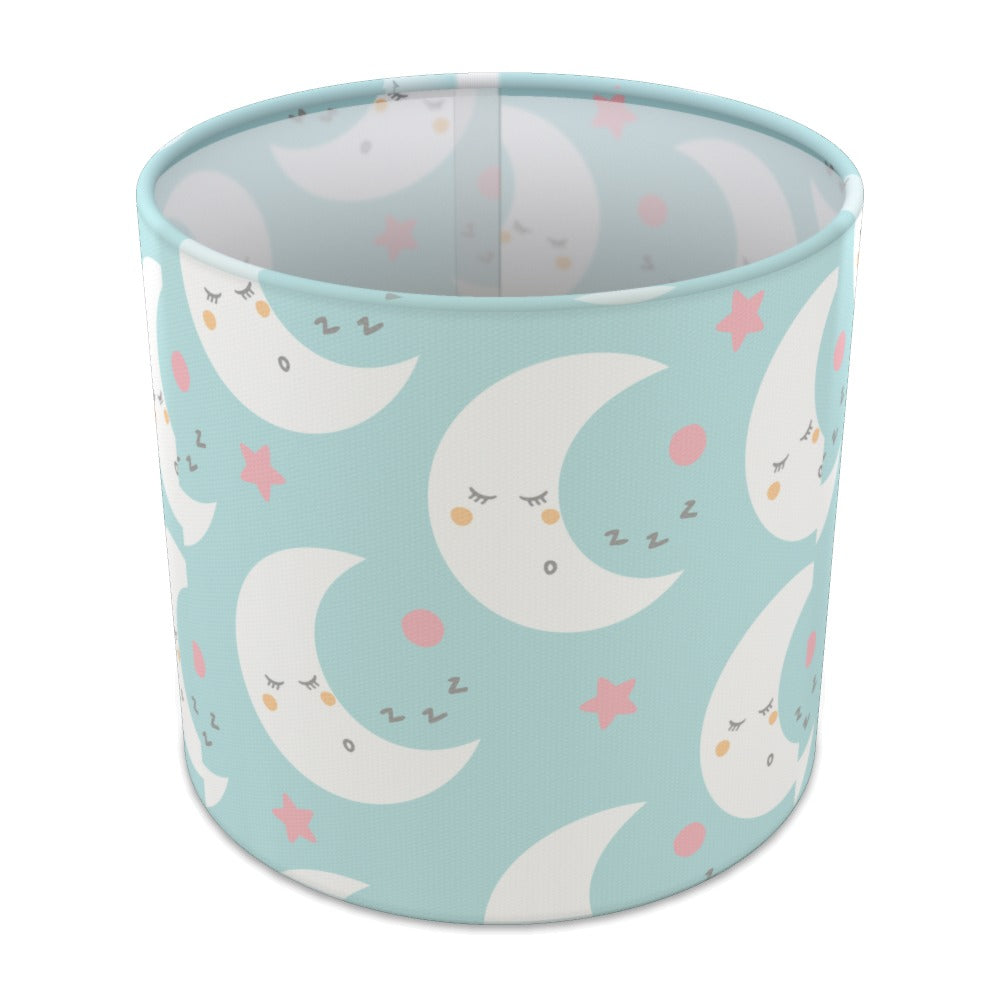 Cute Sleeping Moon and Pink Stars lampshade - 20cm Table