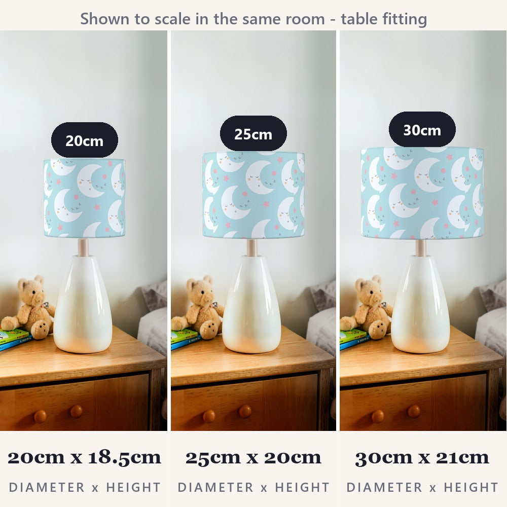 Cute Sleeping Moon and Pink Stars lampshade