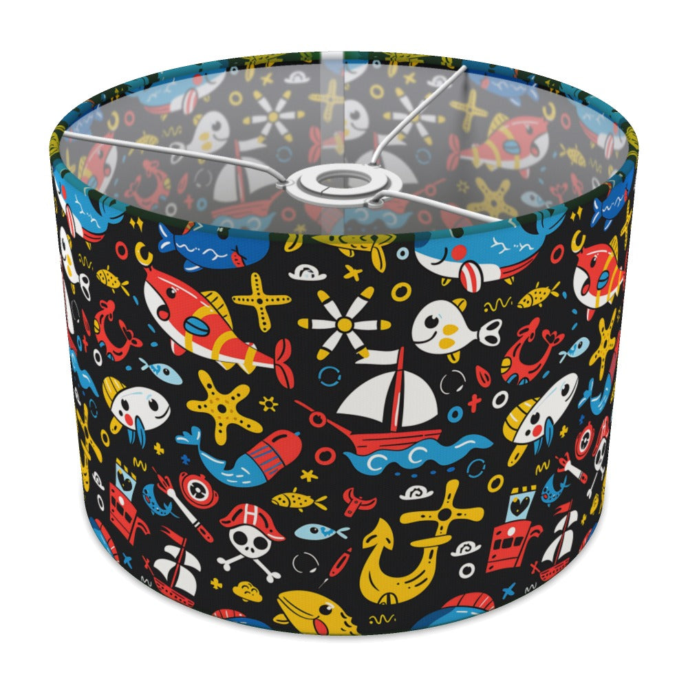 Colourful Boats and Fish lampshade - 30cm Ceiling