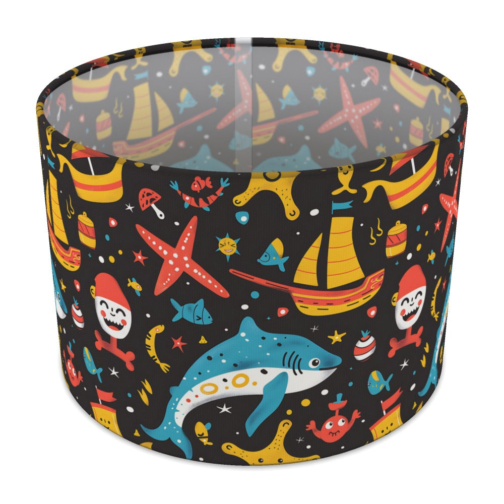 Bright Shark and Starfish lampshade - 30cm Table