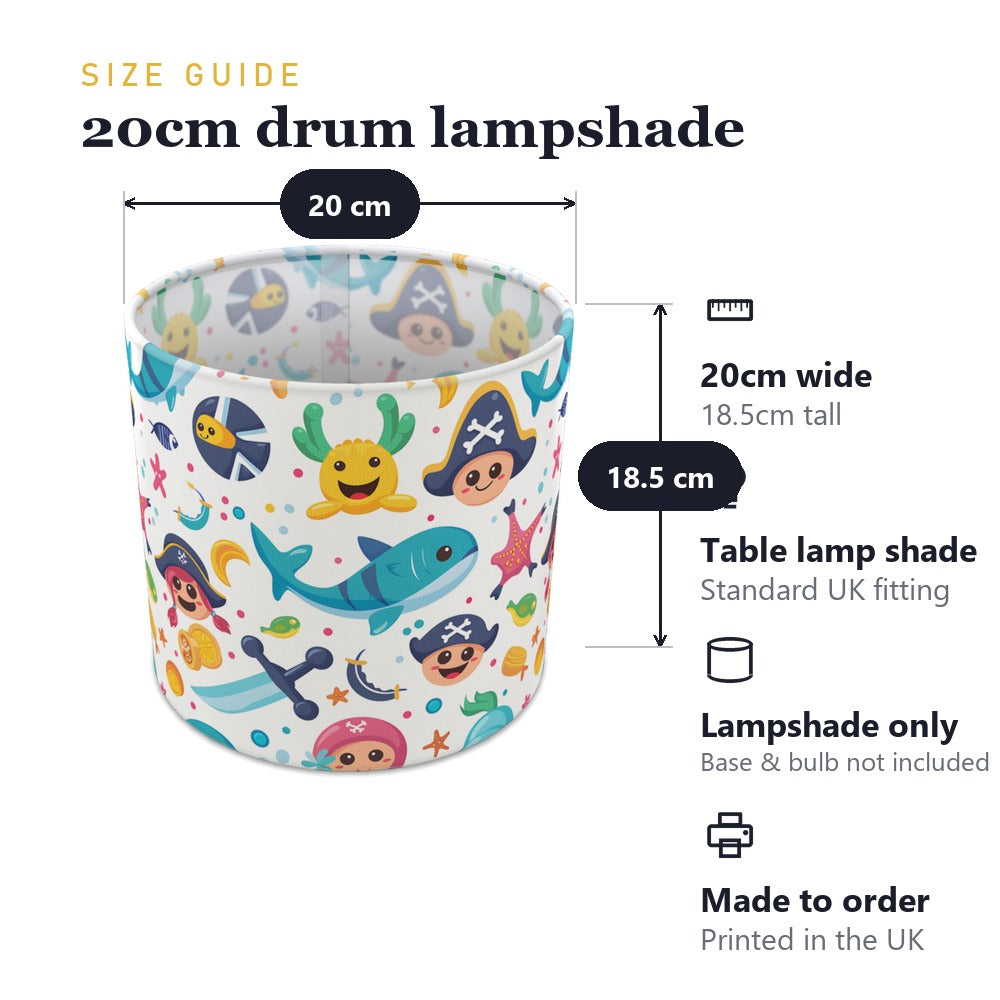 Pirate Characters and Fish lampshade