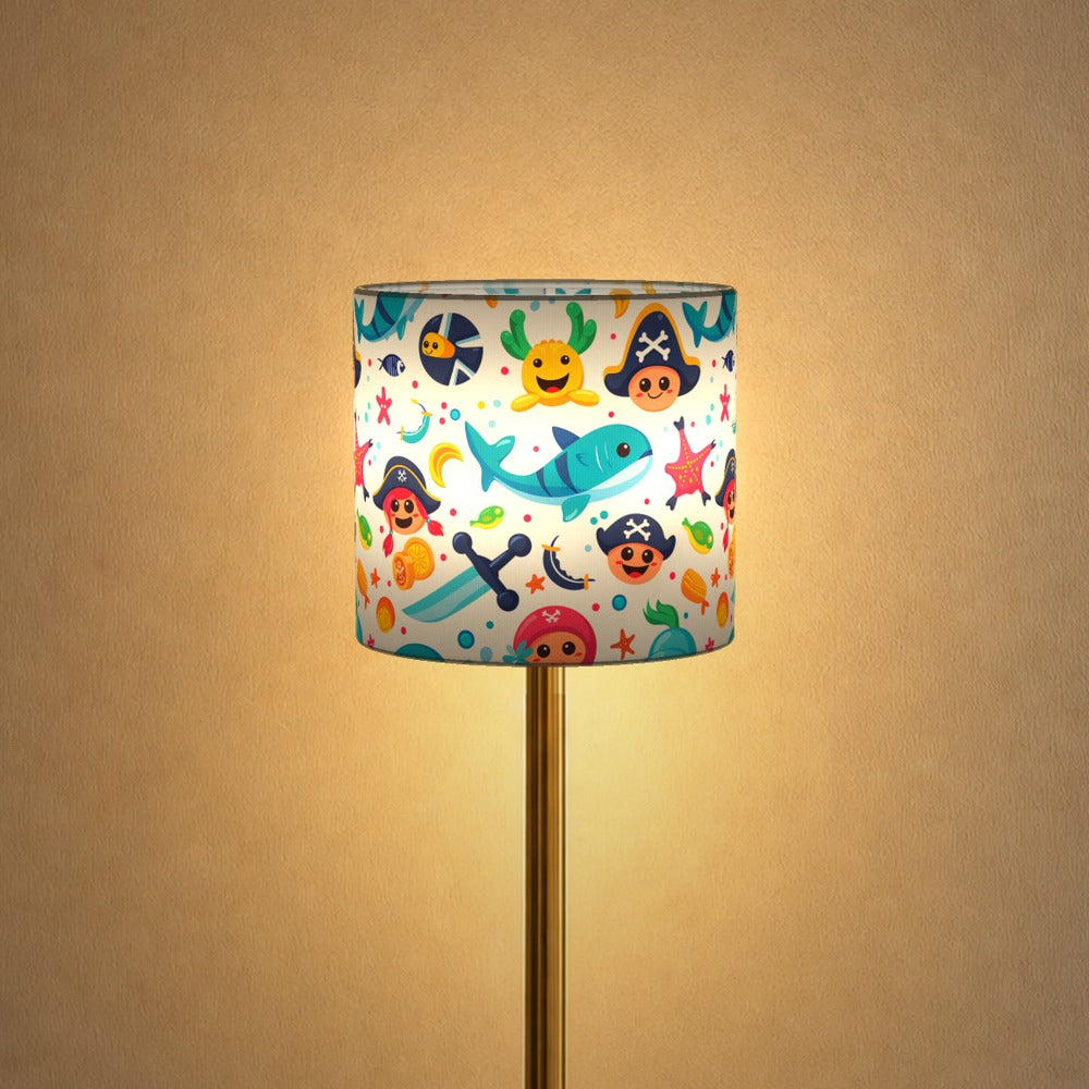Pirate Characters and Fish lampshade