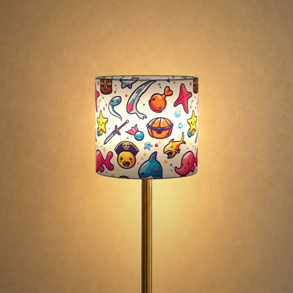 Pirate Shark Treasure lampshade