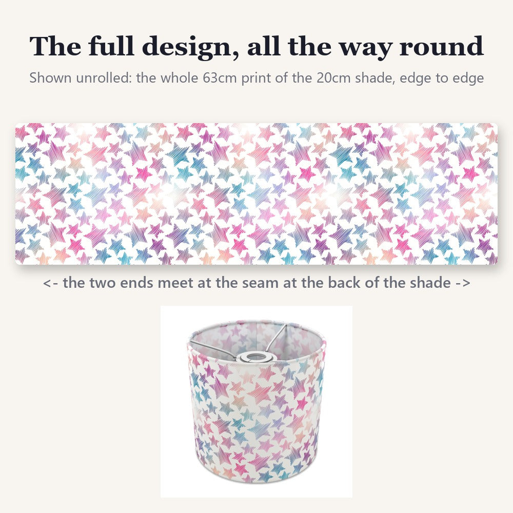 Multicolor Star Pattern lampshade