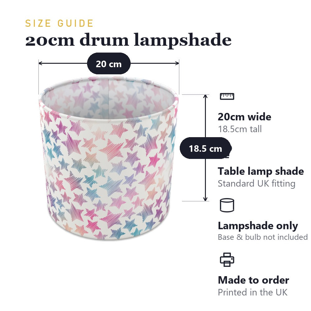 Multicolor Star Pattern lampshade