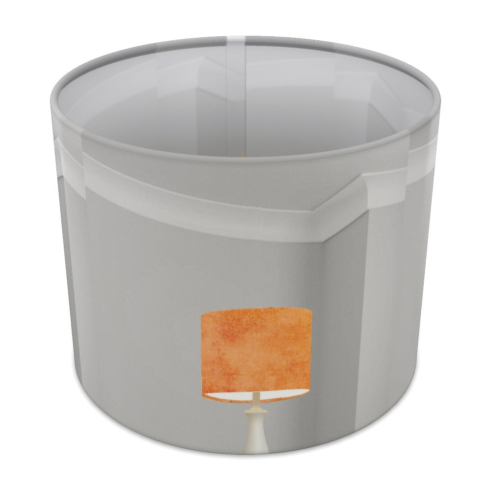 Rustic Orange Textured Pattern lampshade - 25cm Table
