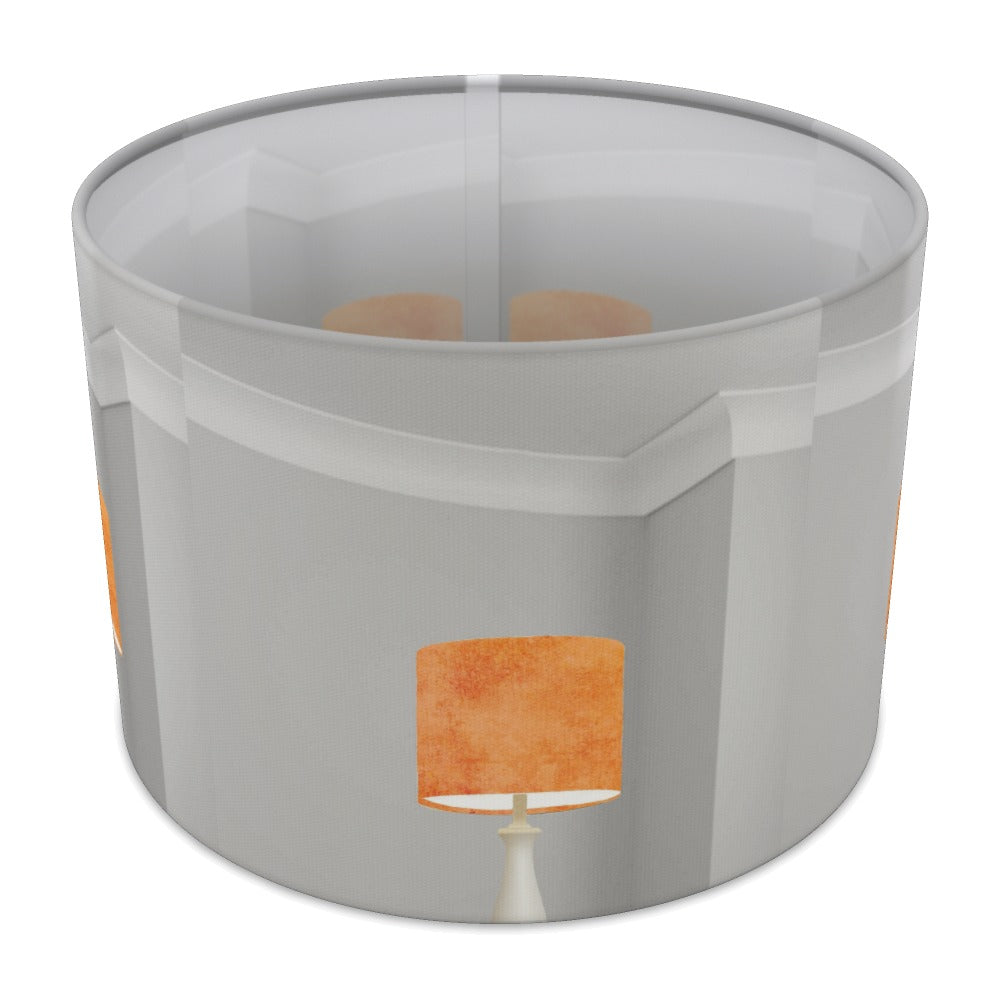 Rustic Orange Textured Pattern lampshade - 30cm Table