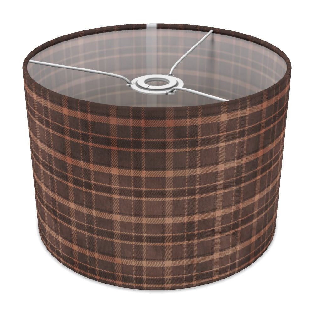 Brown Plaid Pattern lampshade - 30cm Ceiling