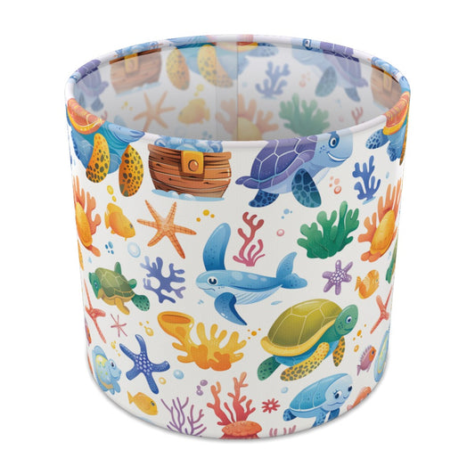 Turtles Treasure Chest Coral lampshade - 20cm Table