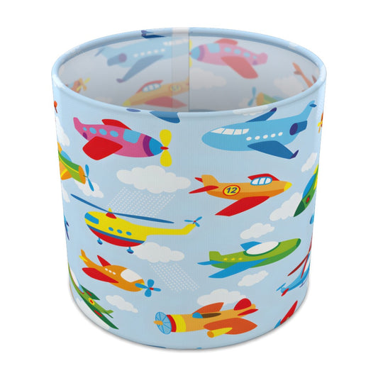 Colorful Helicopter and Airplane Sky lampshade - 20cm Table