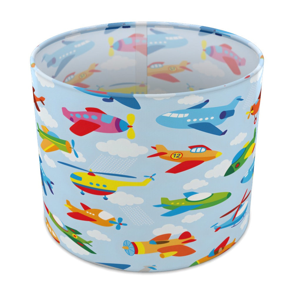 Colorful Helicopter and Airplane Sky lampshade - 25cm Table