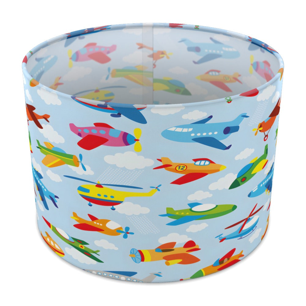 Colorful Helicopter and Airplane Sky lampshade - 30cm Table