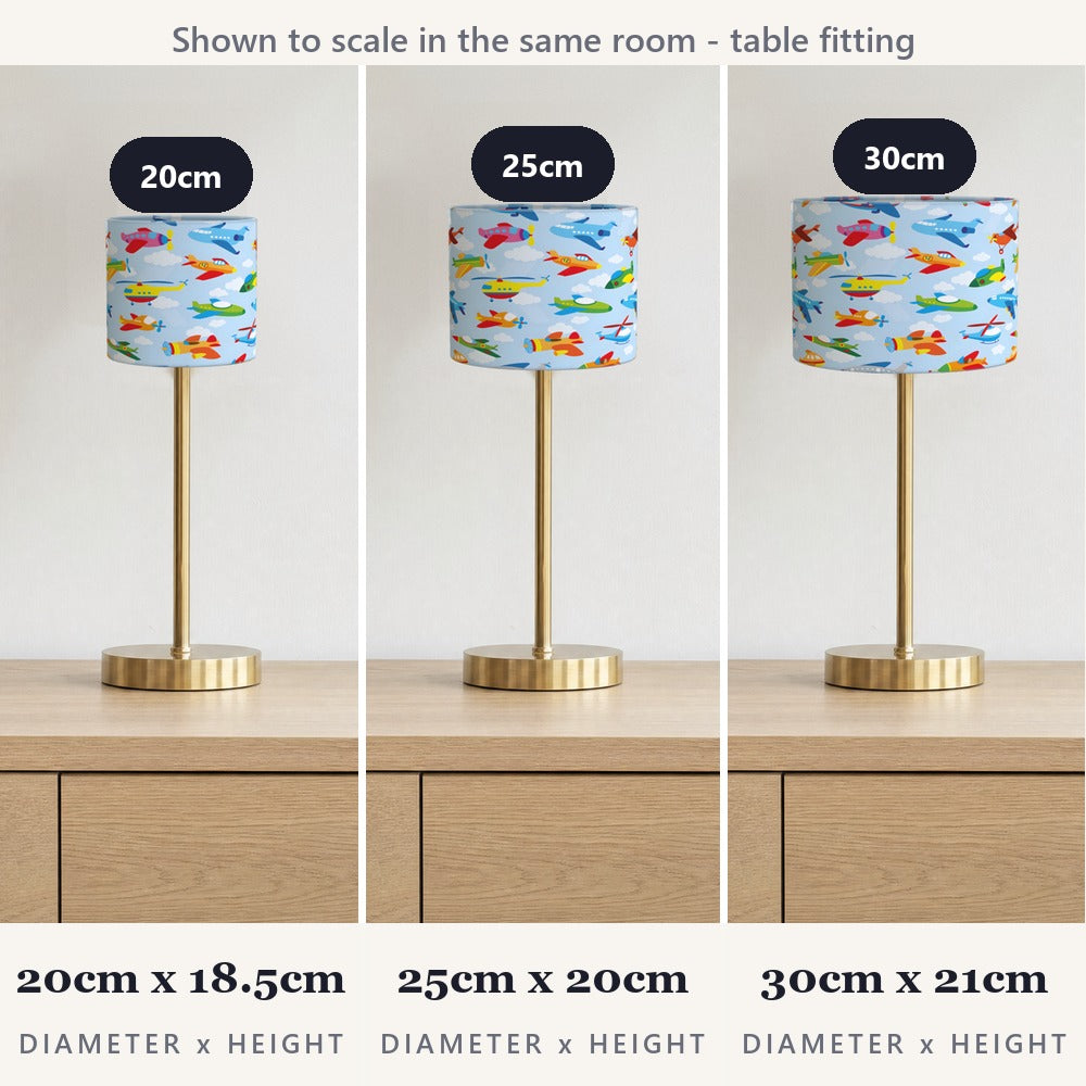 Colorful Helicopter and Airplane Sky lampshade