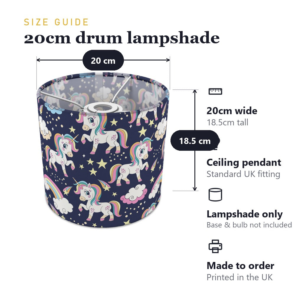 Enchanting Unicorn & Shooting Stars lampshade