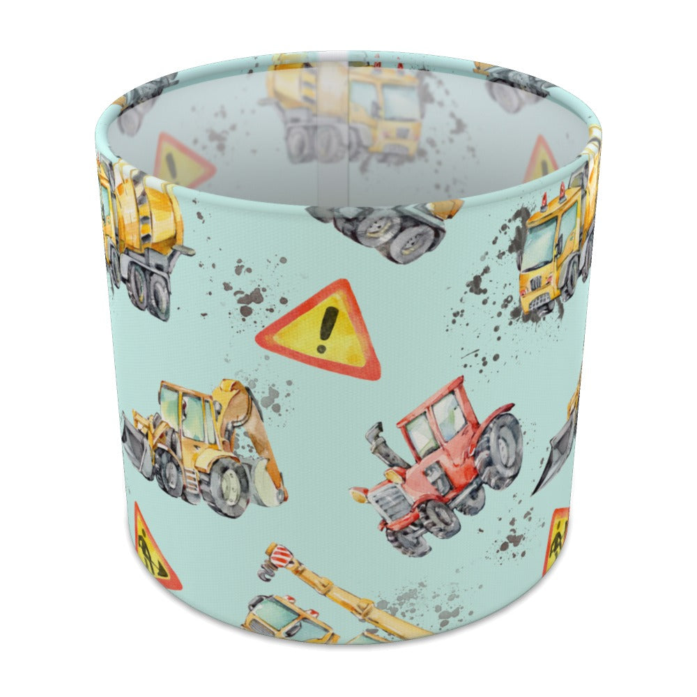 Multicolored Construction Vehicles lampshade - 20cm Table