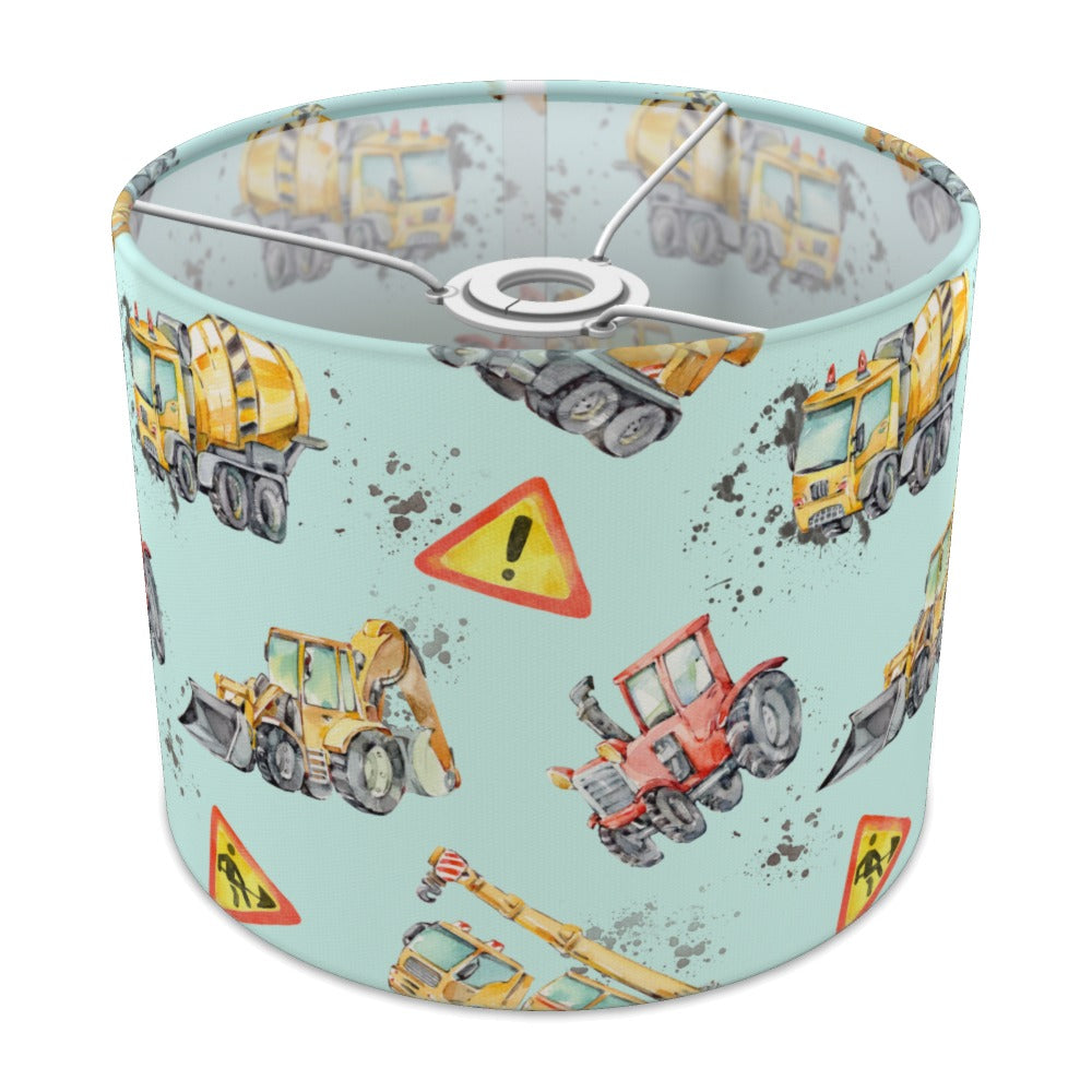 Multicolored Construction Vehicles lampshade - 25cm Ceiling