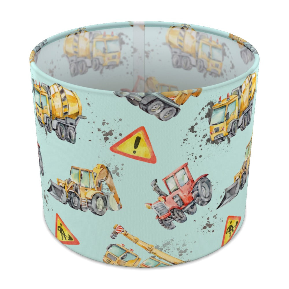 Multicolored Construction Vehicles lampshade - 25cm Table