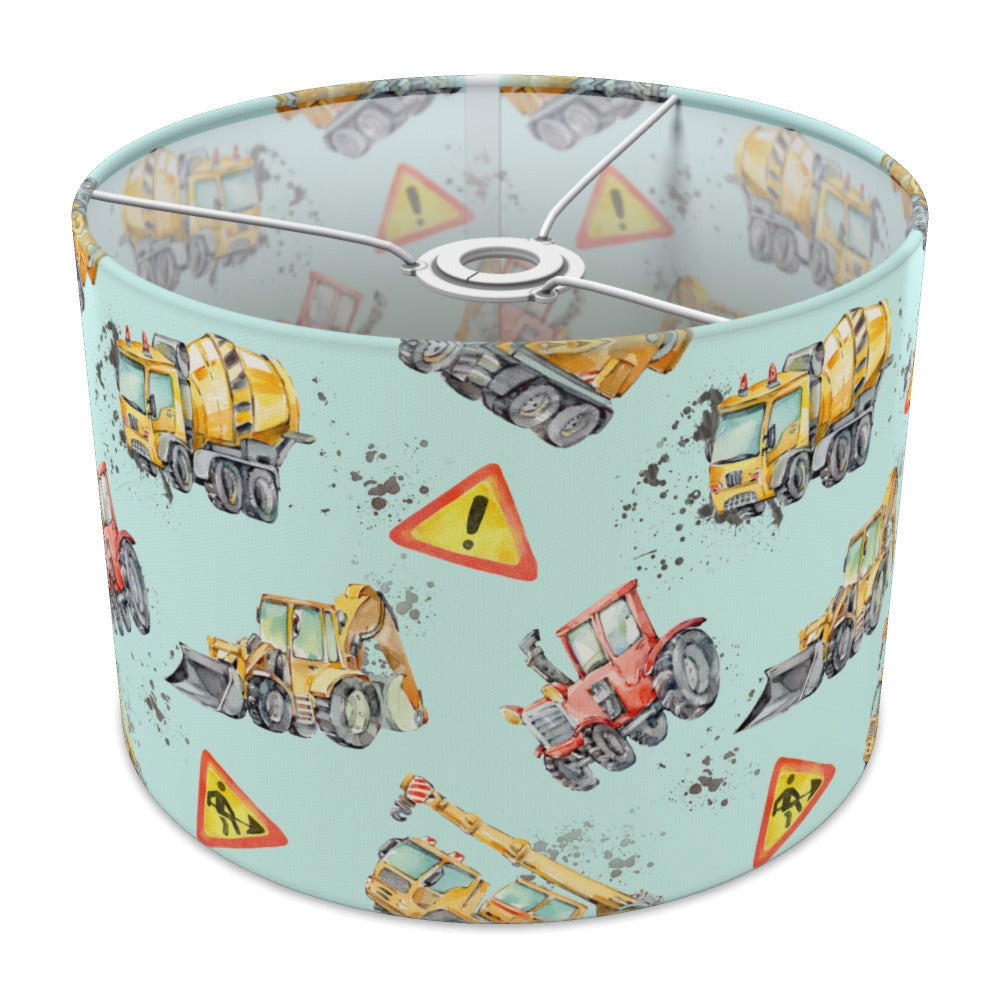 Multicolored Construction Vehicles lampshade - 30cm Ceiling