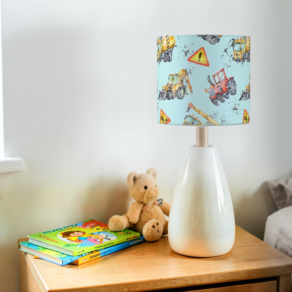 Multicolored Construction Vehicles lampshade