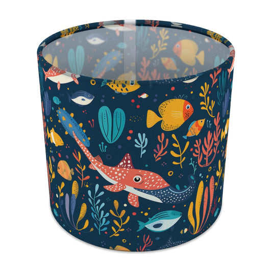 Stingray Fish Coral lampshade - 20cm Table