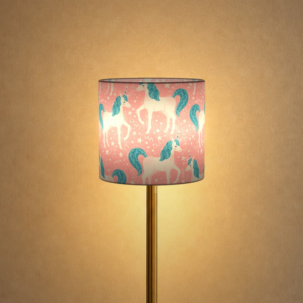 Pink Unicorn and Stars lampshade