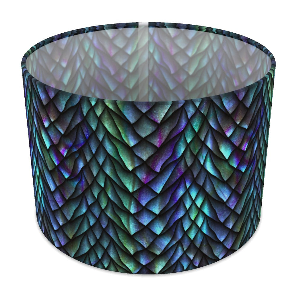 Iridescent Dragon Scale Pattern lampshade - 30cm Table