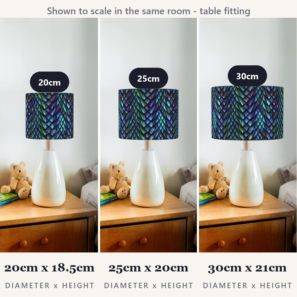 Iridescent Dragon Scale Pattern lampshade