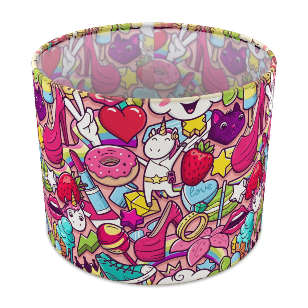 Unicorn and Hearts lampshade - 25cm Table
