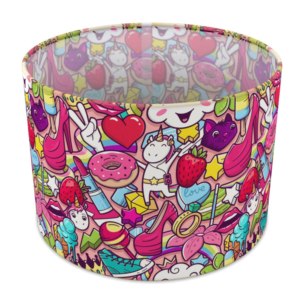 Unicorn and Hearts lampshade - 30cm Table