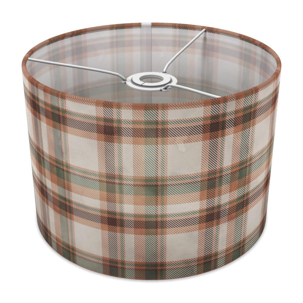 Green Brown Plaid Pattern lampshade - 30cm Ceiling